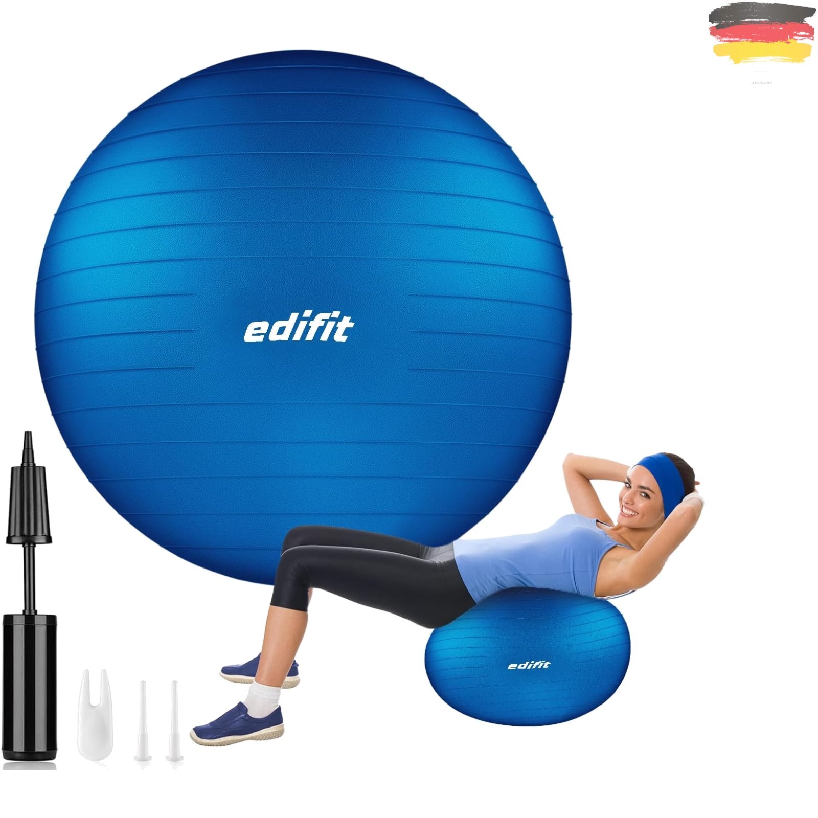 Gymnastikball, 55, 65 und 75, Pezziball, Einschließlich Inflator, Pilates Bal...