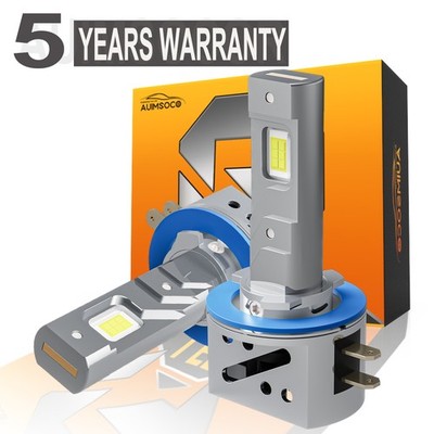 H11B CSP LED Headlight Low Beam Bulbs Conversion Kit 2000W 200000LM Canbus Ready