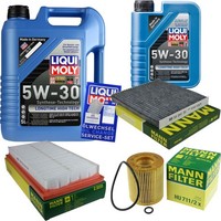 Mann Inspektionspaket 6L Liqui Moly Longtime 5W-30 FüR Mazda 6 Kombi 2.5 MZR 2.3