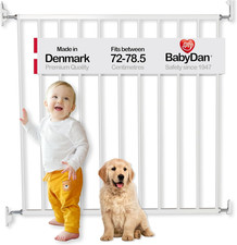 No Trip, Covers Openings between 72-78.5 Cm/28.4-30.9 Inches, Basic Stair Gate/B