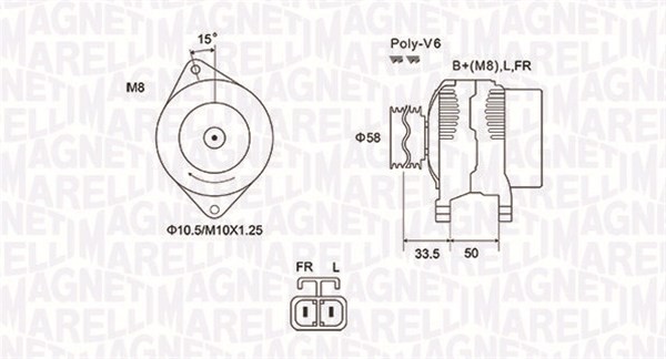 MAGNETI MARELLI-OE 063732020010 Alternator for HYUNDAI,KIA