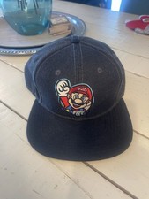Official Nintendo Super Mario Snapback Hat Black Adjustable Embroidered 2015 Cap