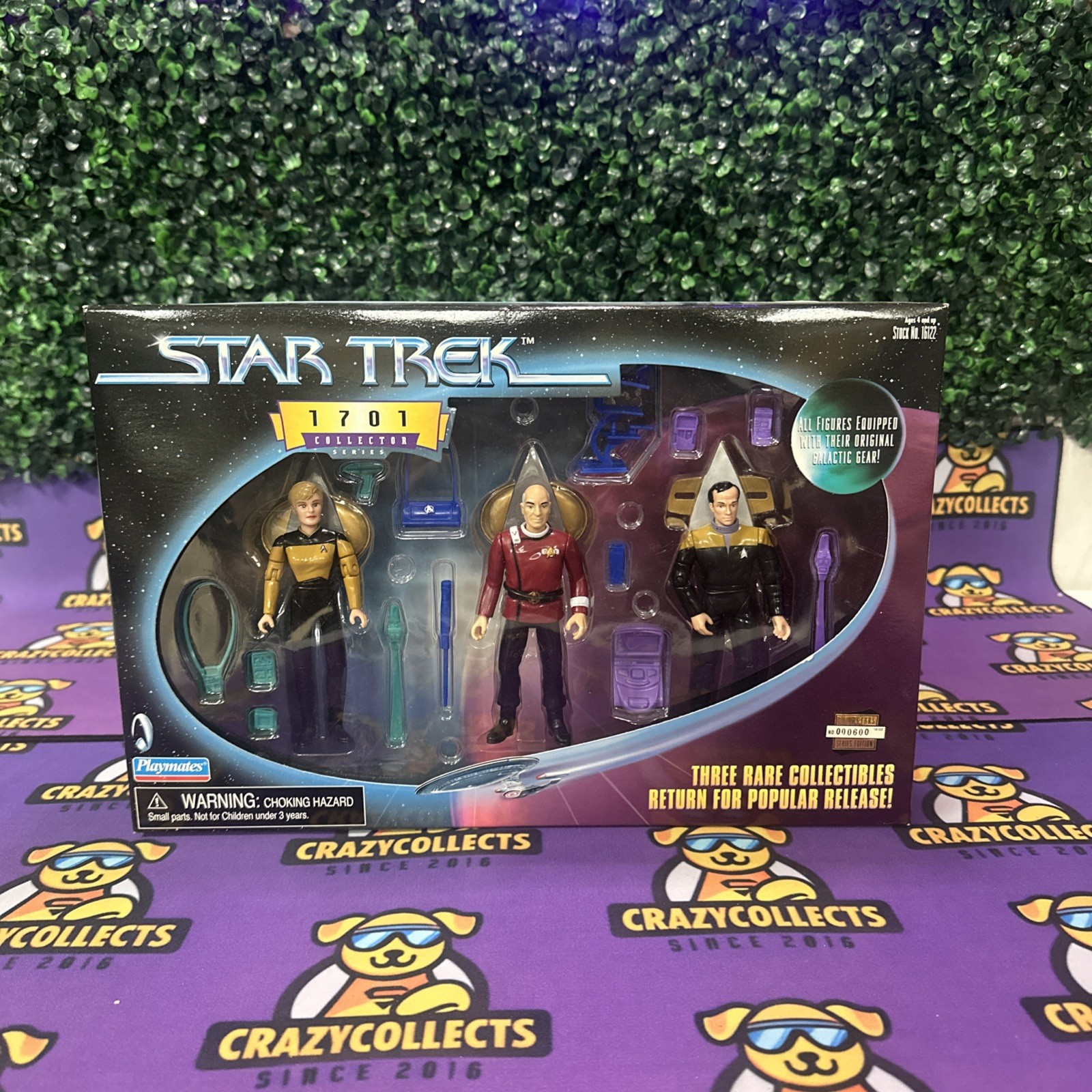 Star Trek 1701 Collector Series Three Rare Collectibles 4.5" Figures 1998