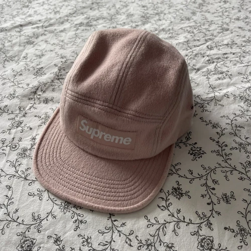 Casquette de camp en laine Supreme Loro Piana 5 panneaux rose FW13 neuve sans étiquette