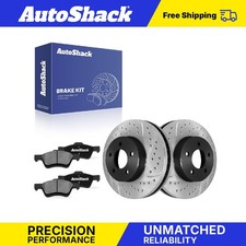 Front Drilled Slotted Brake Rotors Ceramic Pads For 2005-2010 Ford Escape