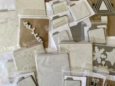 Lot Christmas Original Retired QuicKutz Metal Dies 4x4 and 2x2 Santa & Reindeer