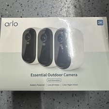 SEALED Arlo Essential 3 Camera Outdoor Wireless 2K Security Camera 2nd Gen NEW