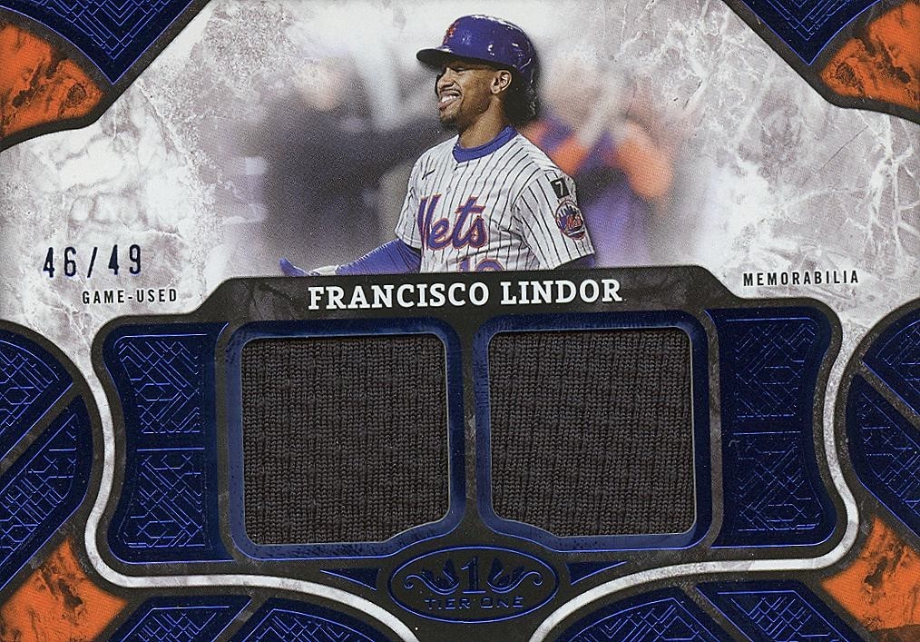 Francisco Lindor 2025 Tier One Game Worn Jersey Patch New York
