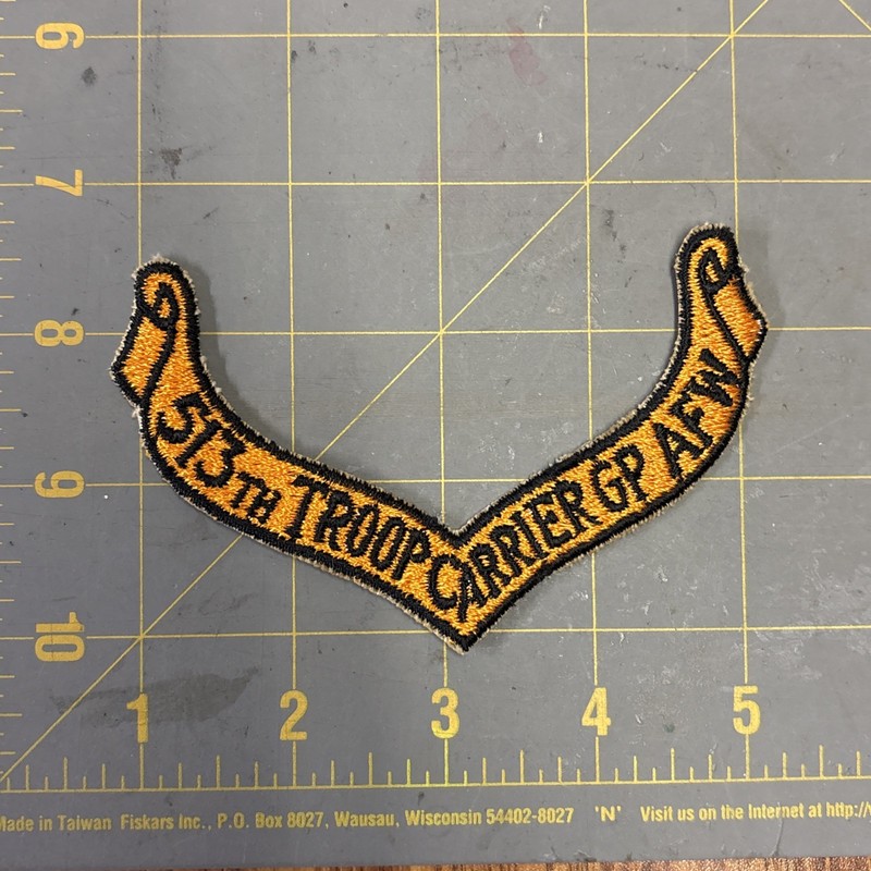 US Air Force USAF 1950s 513th Troop Carrier Group AFW Tab Arc Scroll