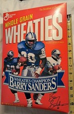 VTG Wheaties Collectible Cereal Box Detroit Lions Barry Sanders Champion retro