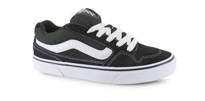 VANS Men's Caldrone Skate Shoe-Black/White