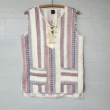 Ethereal By Paper Crane Tie Front Top Womens Size Medium