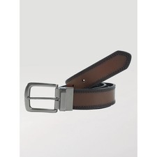 Wrangler Men's Burnished Edge Reversible Brown Black Belt NEW 34