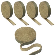 5 Pcs 3/8" Flat Leather Strap, 40" Length PU Leather Strip Dark Green