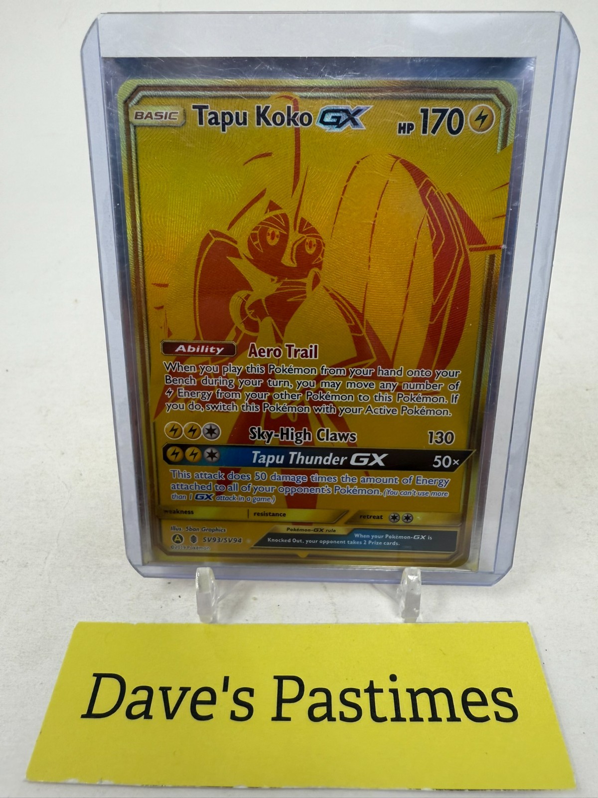 Tapu Koko GX SV93/SV94 Hidden Fates Shiny Vault MINT Copy P1