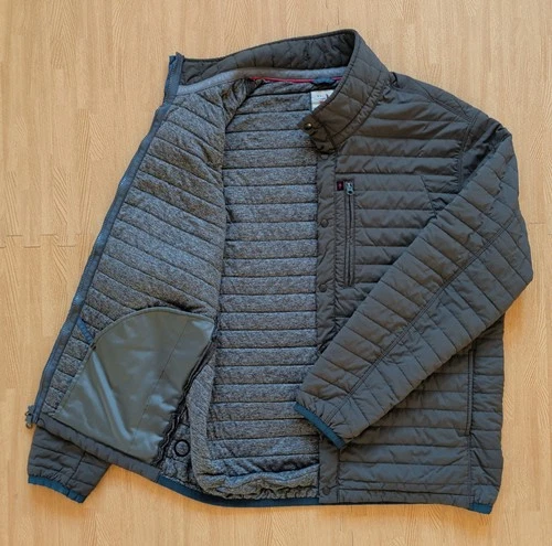 Relwen Windzip Jacket Charcoal Loden Huckberry Men's XL Softshell Quilted Coat image 3