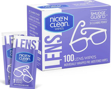 Nice 'N Clean Smudgeguard Lens Cleaning Wipes 100 Total Wipes Pre-Moistened