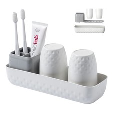 Toothbrush Holder for Bathrooms, Toothbrush Organizer Countertop for Toothbru...