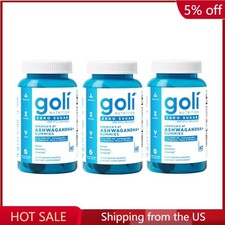 3-pcs Goli Zero Sugar Ashwagandha & Vitamin D, Maca, L-Theanine