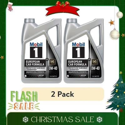 2 pack Mobil 1 FS European Car Formula Full Synthetic Motor Oil 0W-40, 5 Quart
