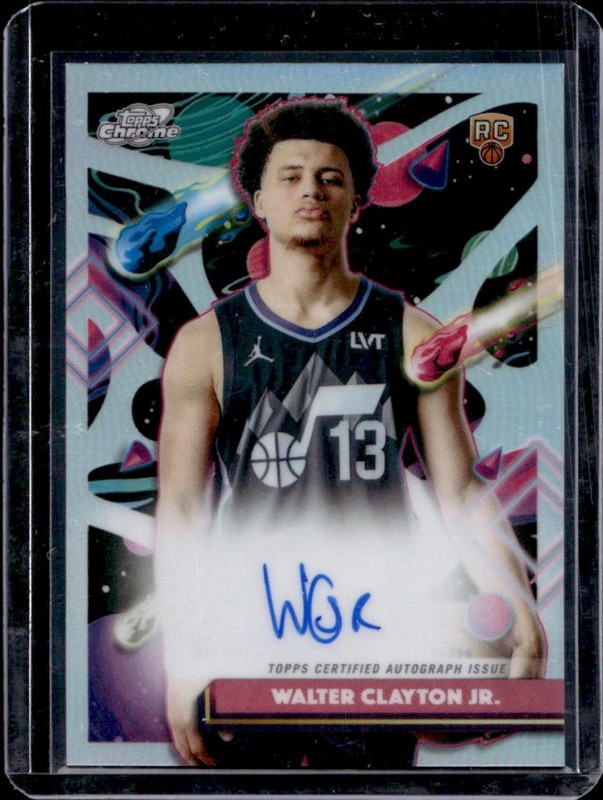 2025-26 Topps Cosmic Chrome Walter Clayton Jr. Auto RC Rookie #CCA-WC Jazz