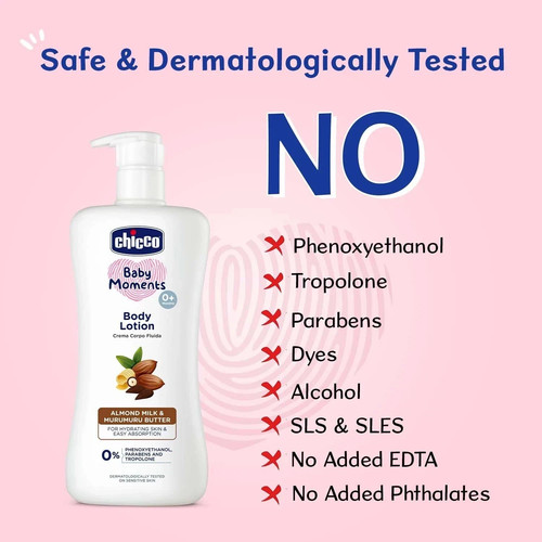 Chicco Baby Moments Body Lotion 200ml Almond Milk & Murumuru Butter Care. - Afbeelding 5 van 6