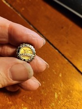 Cannon Mills 15 Years of Service Lapel Hat Pins Navy Blue 10K Gold F Sterling 