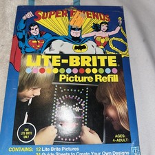 1980 SUPER FRIENDS Light Bright Picture Refills Complete And Sealed