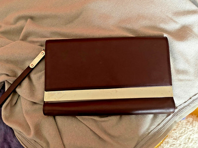 Maison Margiela Clutch m. Handschlaufe Unbenutzt! Neu! Weinrot, Silber Hardware