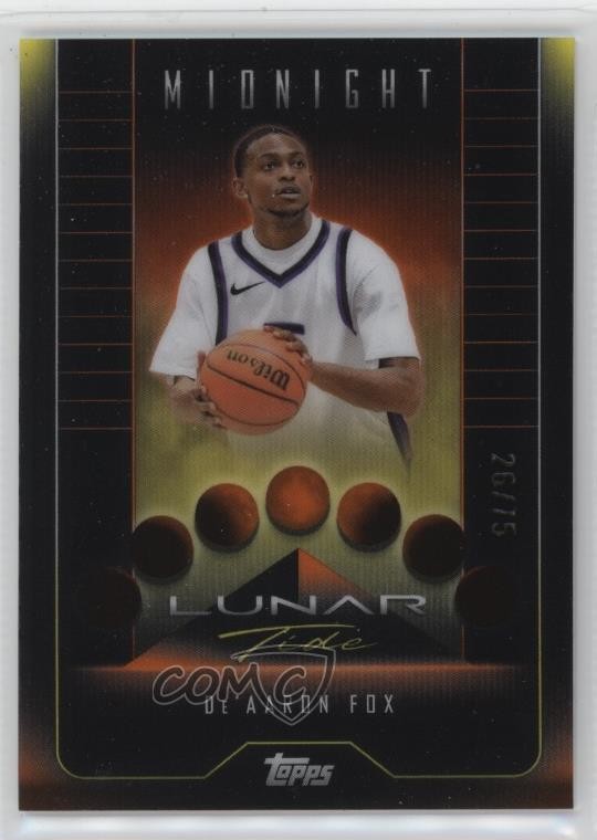 2023-24 Topps Midnight Lunar Tide Dusk /75 De'Aaron Fox #LT-4 6o3