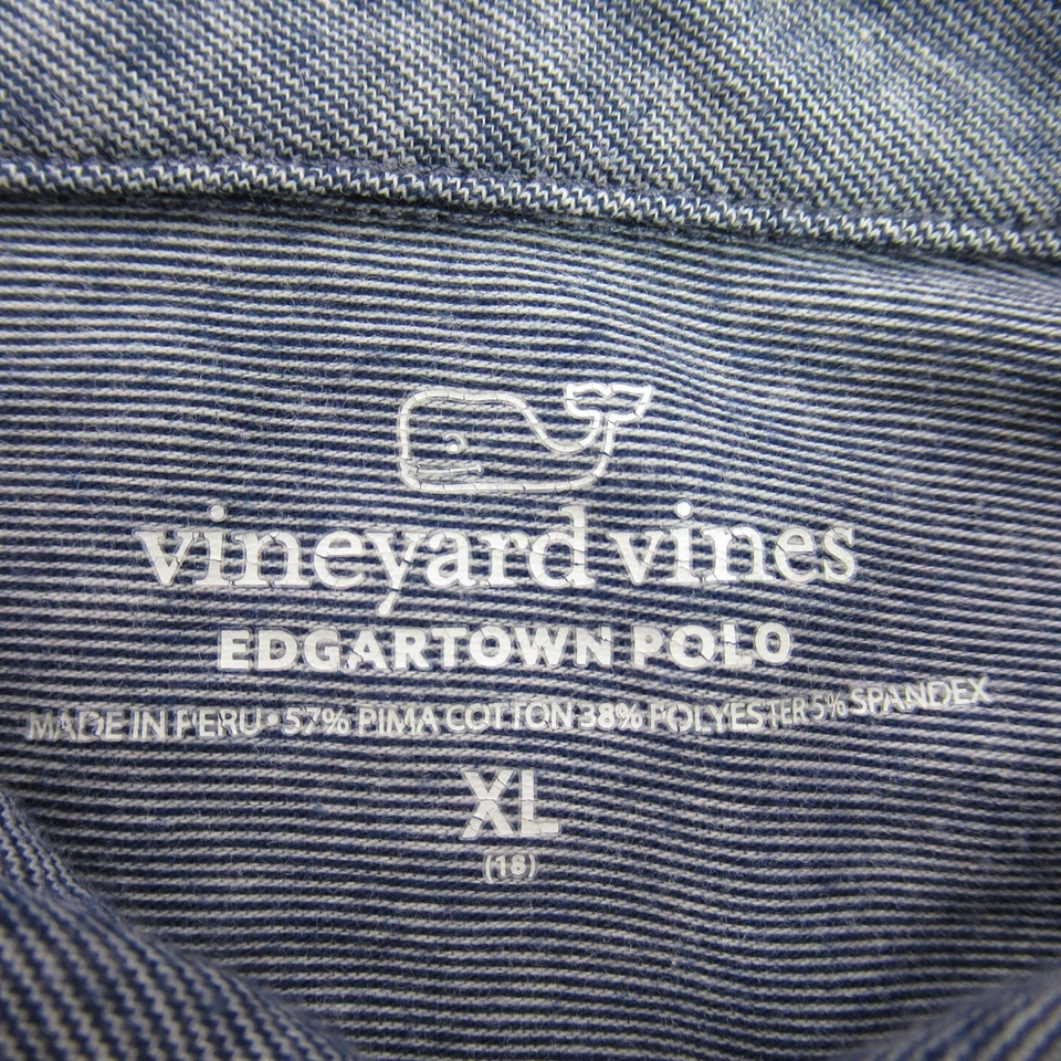 Vineyard Vines Shirt Boys XL Polo Short Sleeve Lightweight Edgartown Blue - Image 4 of 4