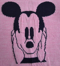 Strickmantel, Made in Italy, Rosa mit Motiv im Rücken und Neon-Bündchen, EG
