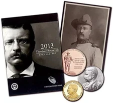 Genuine 2013 Theodore Roosevelt Coin and Chronicles Set Proof US Mint