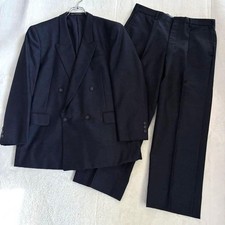 HawkStar Men's Suit AB5 Double Navy Vintage Plain