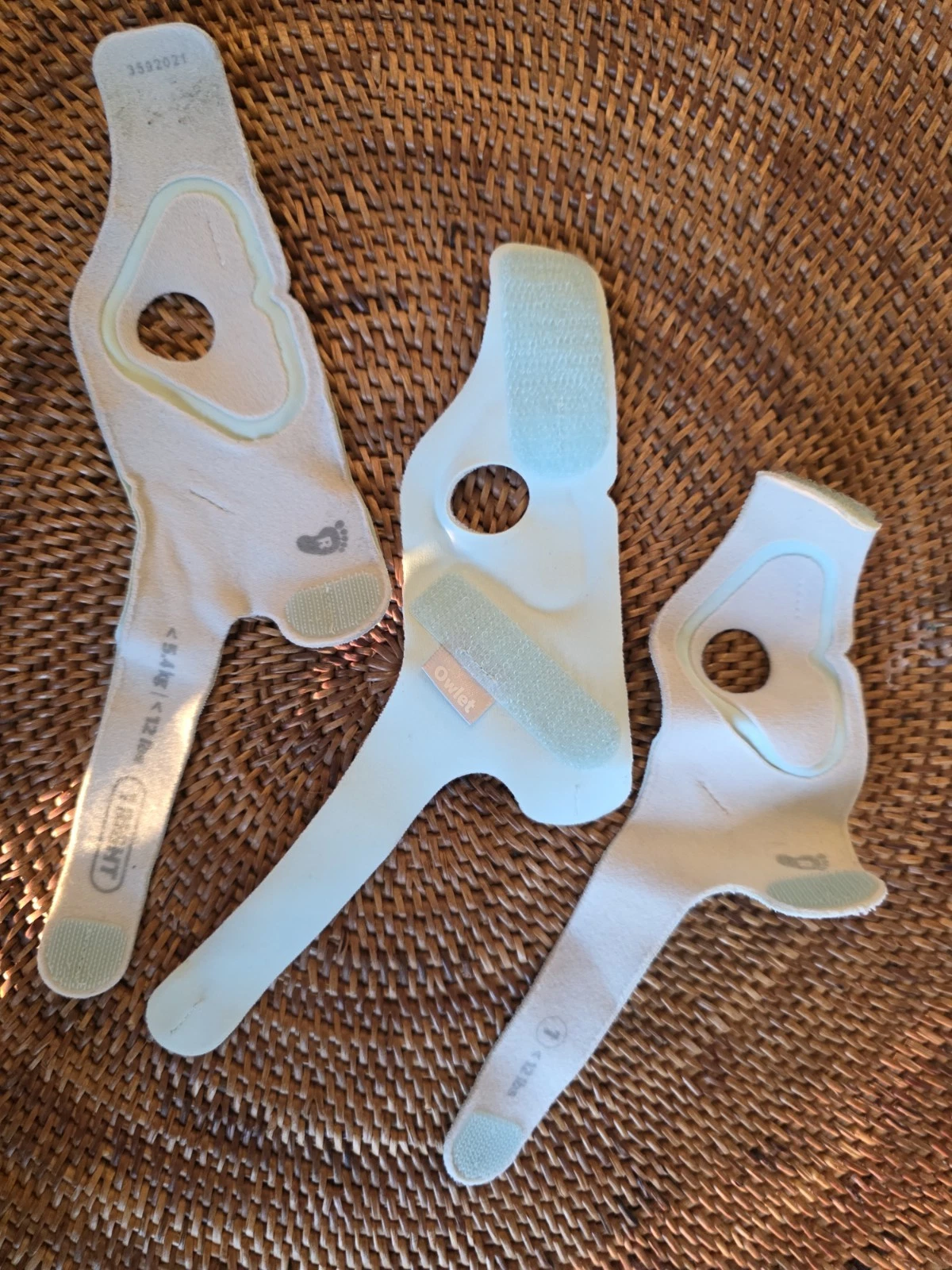 Owlet Sock Replacement Socks Size 1 (SET OF 3 - 1 Left AND 2 Right) Mint