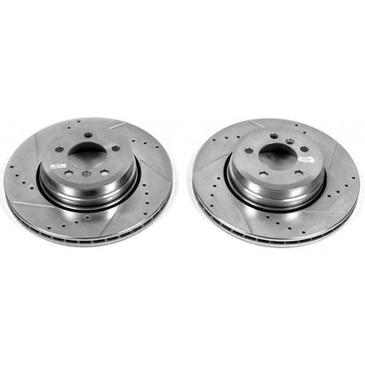 EBR1024XPR Powerstop 2-Wheel Set Brake Discs Rear  for 760 750 E65 7 Series BMW