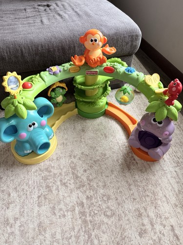 Fisher Price Go Baby Go! Crawl & Cruise Musical Jungle RARE Working READ