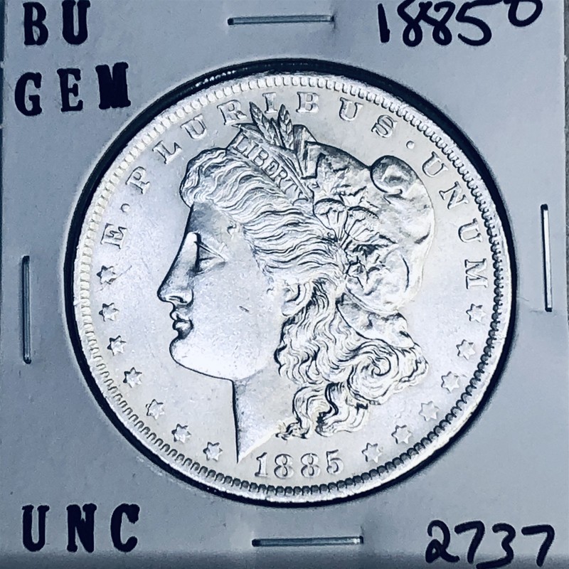 1885 O BU GEM MORGAN SILVER DOLLAR UNC MS+++ U.S. MINT RARE COIN 2737