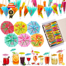 Patelai 1000 Pcs 4 Inch Cocktail Umbrella Picks, Paper Large, Assorted colors