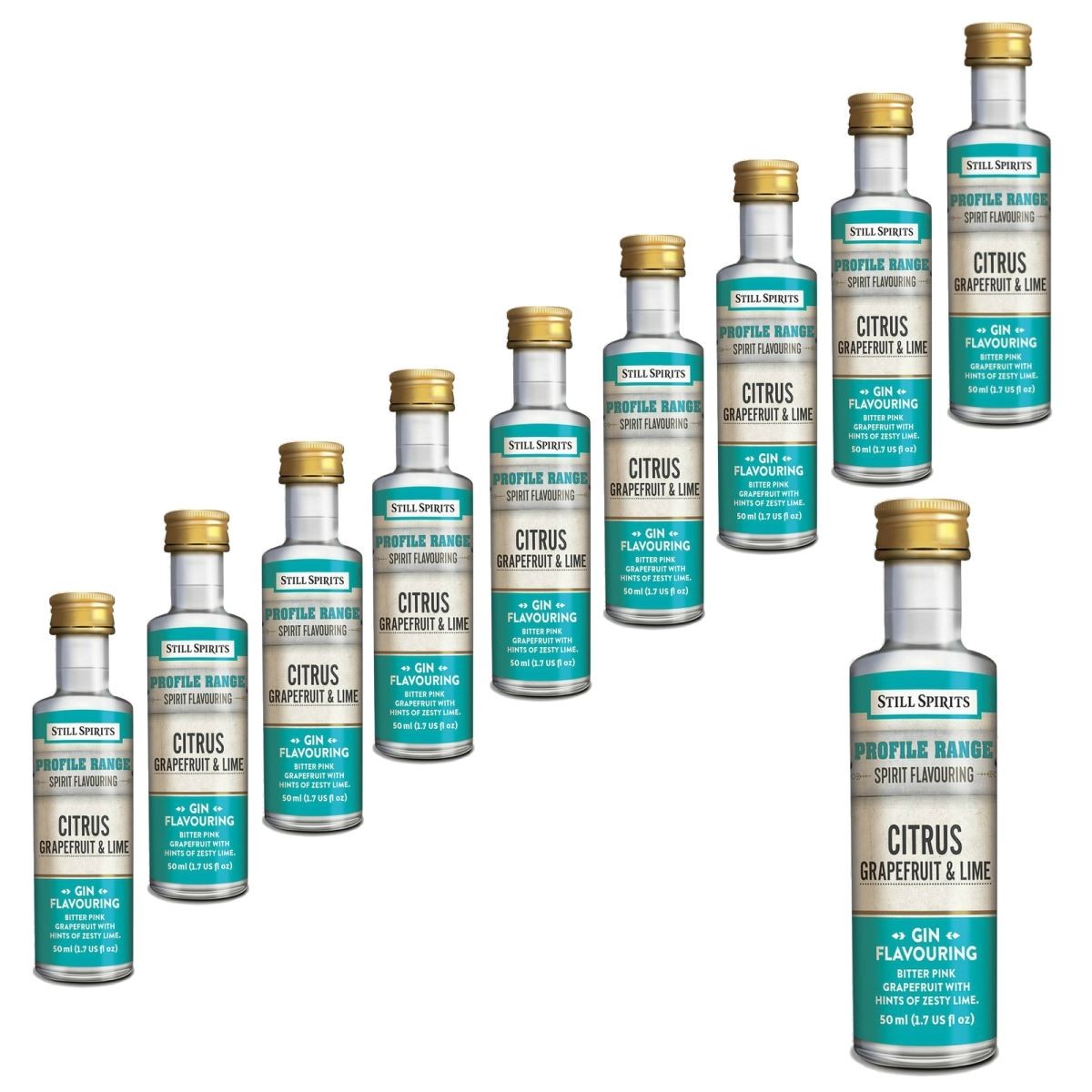 10x Still Spirits Grapefruit and Lime Gin Profile 50ml Flavouring Notes