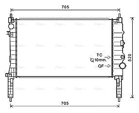 OL2654 AVA Radiator FIT OPEL MOKKA (2013) 1.4 ECOTEC