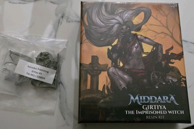 Middara: Girtiya, The Imprisoned Witch Character Card Pack With Resin Mini - Neu