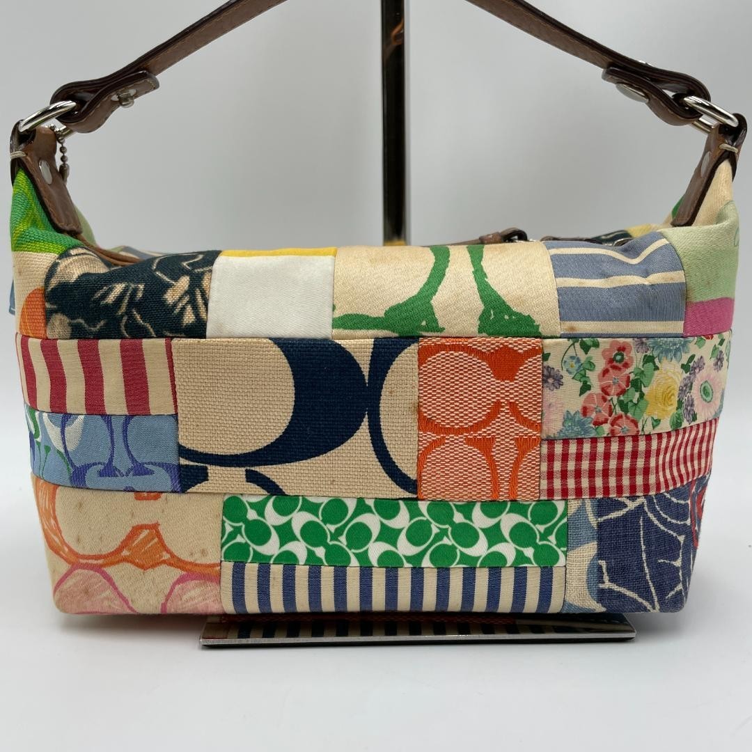 Coach Multicolor Patchwork Canvas Shoulder Bag - image 3