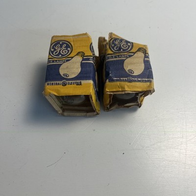 Lot of 2 Vintage GE Light Bulbs in Original Wrappers Old Stock Industrial Decor