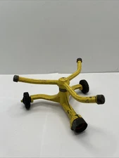 Nelson Vintage 3 Arm Spinning Rotating Metal Lawn Sprinkler Yellow