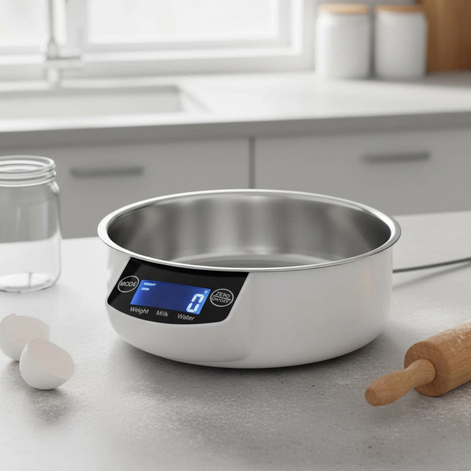 Stainless Steel Bowl Scale Tare Function Kitchenware Auto-Shut down for Cooking