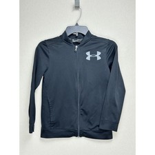 Under Armour Youth Medium Black Active Loose Full Zip Sweatshirt Jacket