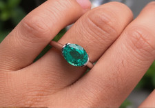 Natural Emerald Ring 925 Sterling Siver Ring Handmade Ring Wedding Ring
