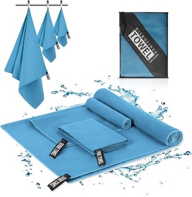 Mikrofaser Handtücher 3er Set XXL 180x80 Strandtuch Saugstark Fitness Reise Gym