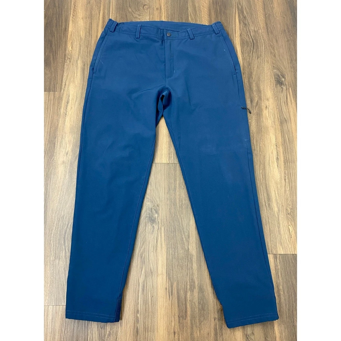 Men Mack Weldon Radius Flex performance navy tech joggers pants, L